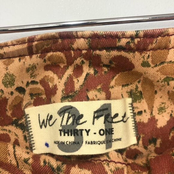 NWT Free People CRVY Wild Honey Printed Floral Flare Jeans Multicolor 31 - Picture 6 of 8